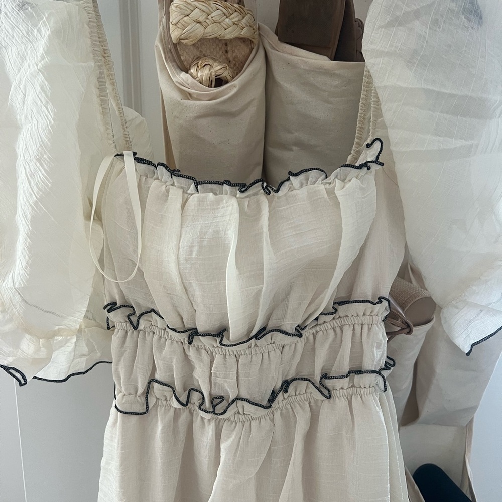 Cream midi dress